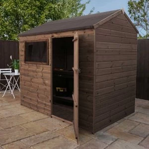 Image of Mercia Pressure Treated Reverse Apex Shed - 8' x 6'