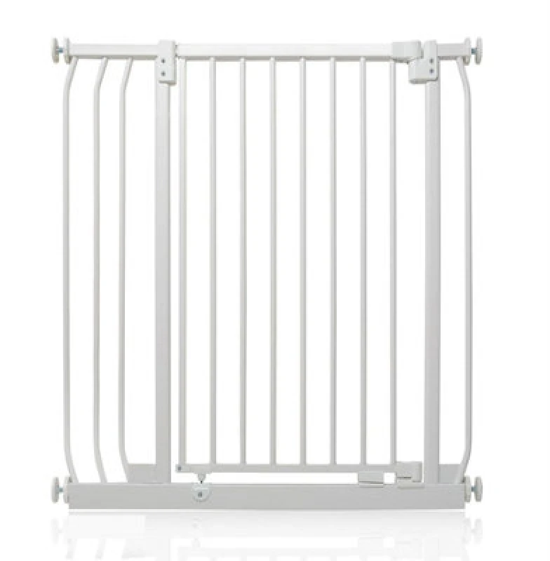 Image of Safetots Extra Tall Elite Safety Gate, 80Cm - 89Cm, Matt White, Extra Tall 96.8Cm In Height, Pressure Fit Stair Gate