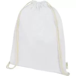 Image of Bullet Orissa Organic Cotton Drawstring Bag (One Size) (White)