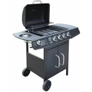 Image of Vidaxl - Gas Barbecue Grill 4+1 Cooking Zone Black Black