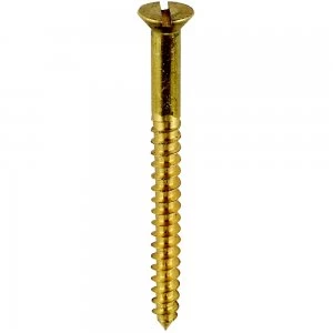 Image of Select Hardware Slotted Countersunk Woodscrews Brass 3/4" X No6 10 Pack