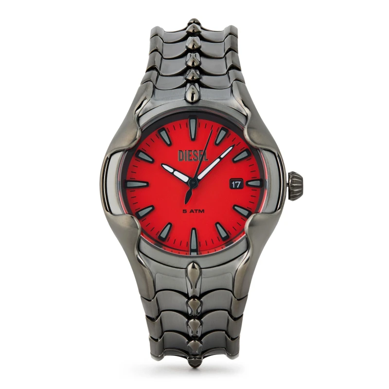 Image of Diesel DZ2199 Mens Vert (44mm) Red Dial / Gunmetal Watch