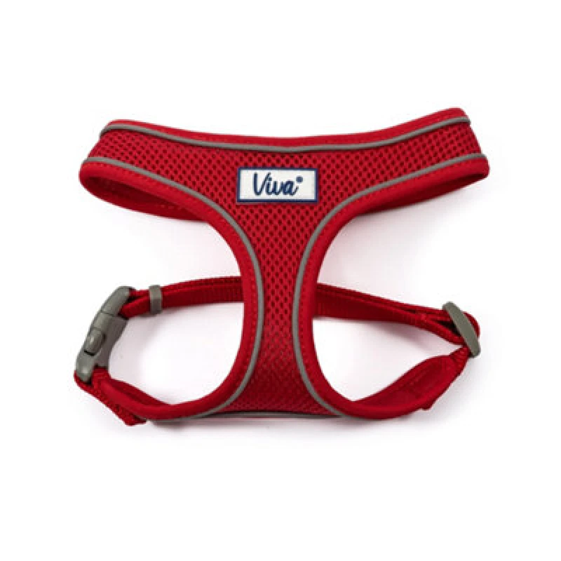 Image of Ancol Viva Lightweight Breathable Comfort Mesh Dog Harness Red Size XS (Fits Girth 28-40 Cm)