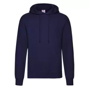 Image of Fruit Of The Loom Mens Hooded Sweatshirt / Hoodie (L) (Deep Navy)