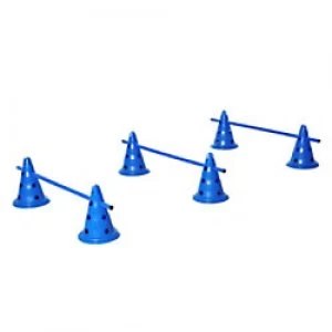 Image of PawHut Dog Agility Set 6x Cone Barrels & 3x Jump Poles Blue