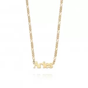 Image of Aries Zodiac 18ct Gold Plated Necklace ZN01_GP