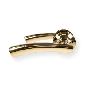 Image of LocksOnline Canto Lever Door Handle on Round Rosette