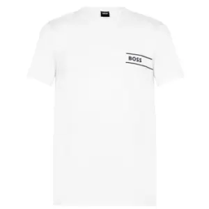Image of Boss Logo Crew Neck T Shirt - White