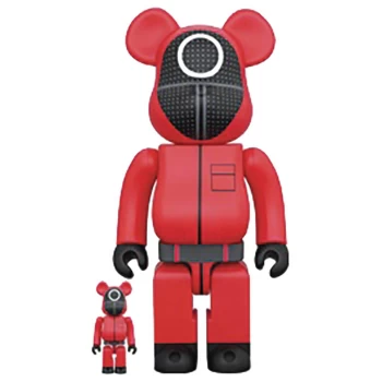 Image of Medicom Squid Game 100% & 400% Be@rbrick 2-pack - Guard (Circle)