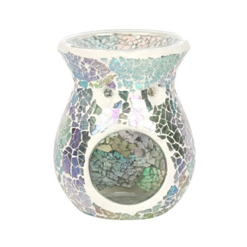 Image of Something Different Something Different Crackle Effect Oil Burner in Light Blue Light Blue One Size Unisex 5063107104458