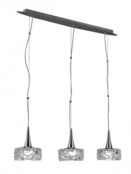 Image of Ceiling Pendant 3 Light E27 Line Large, Polished Chrome