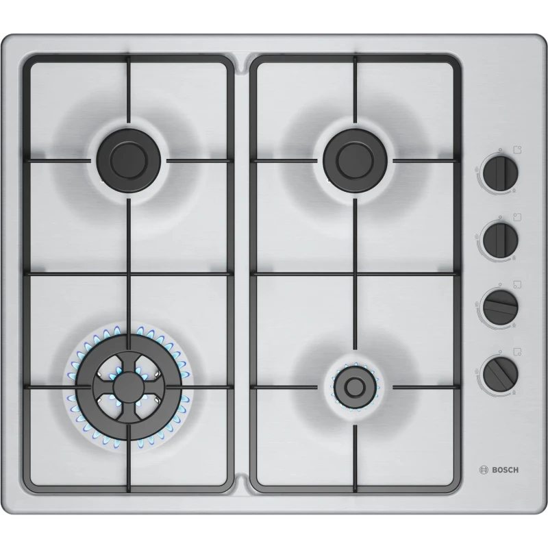 Image of Bosch Series 2 PBH6B5K60 58cm Gas Hob - Stainless Steel
