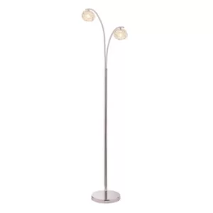 Image of Talia 2 Light Floor Lamp Chrome, Crystal (K5) Detail, G9