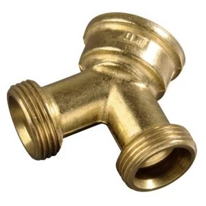 Image of Xavax Y-Connector Inlet Hose - Gold