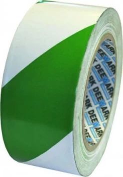 Image of Hazard Tape Green/White 50mm x 33M