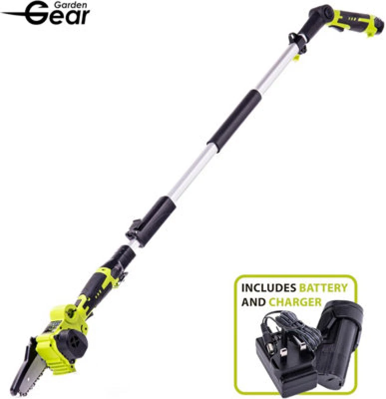 Image of Garden Gear 12V 2-In-1 Telescopic Chainsaw Cordless Mini Pole Saw + 1 Lithium-Ion Battery, Fast Charger