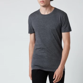 Image of Polo Ralph Lauren Mens Cotton 3 Pack Crewneck T-Shirts - Navy/Charcoal Heather/White - S