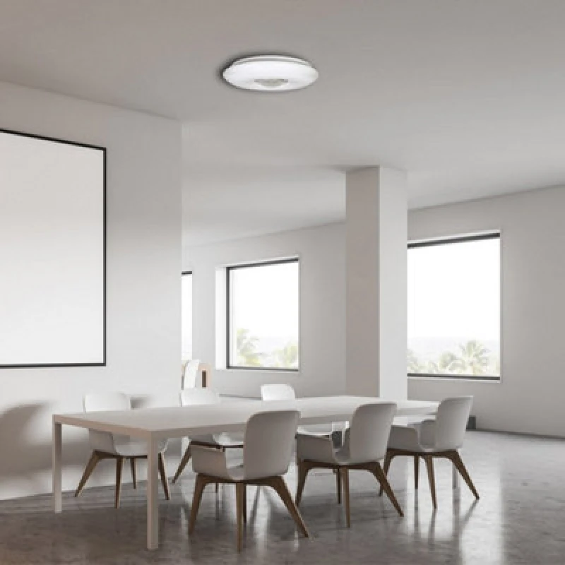 Image of Milagro Vela White LED Ceiling Lamp 24W(120W) 42Cm Dimmable And Colour Temperature Adjustable Via Included Remote Control