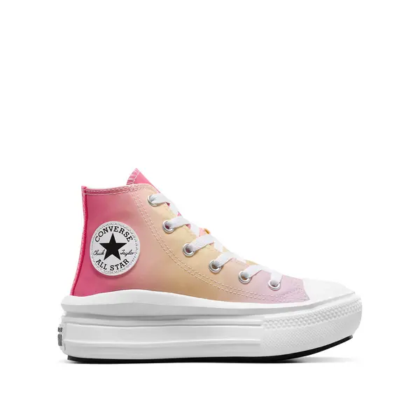 Image of Kids All Star Move Hi Hyper Brights Canvas High Top Trainers