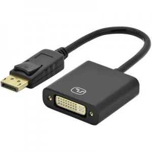 Image of Digitus DisplayPort / DVI Adapter [1x DisplayPort plug - 1x DVI socket 29-pin] Black 15.00 cm