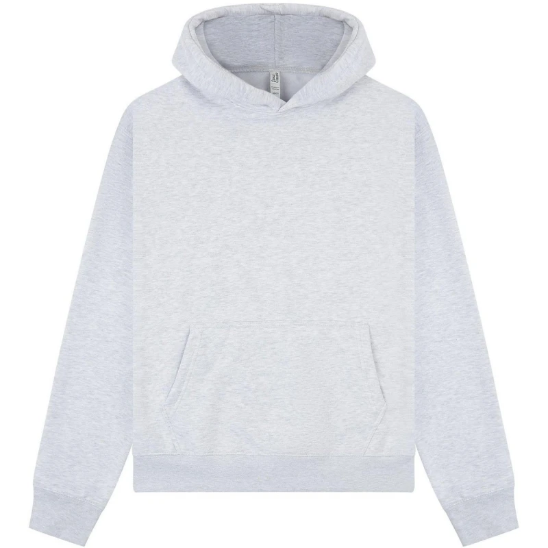 Image of Casual Classics Mens Premium Combed Cotton Boxy Oversized Hoodie in Grey Size: XS Grey Male XS