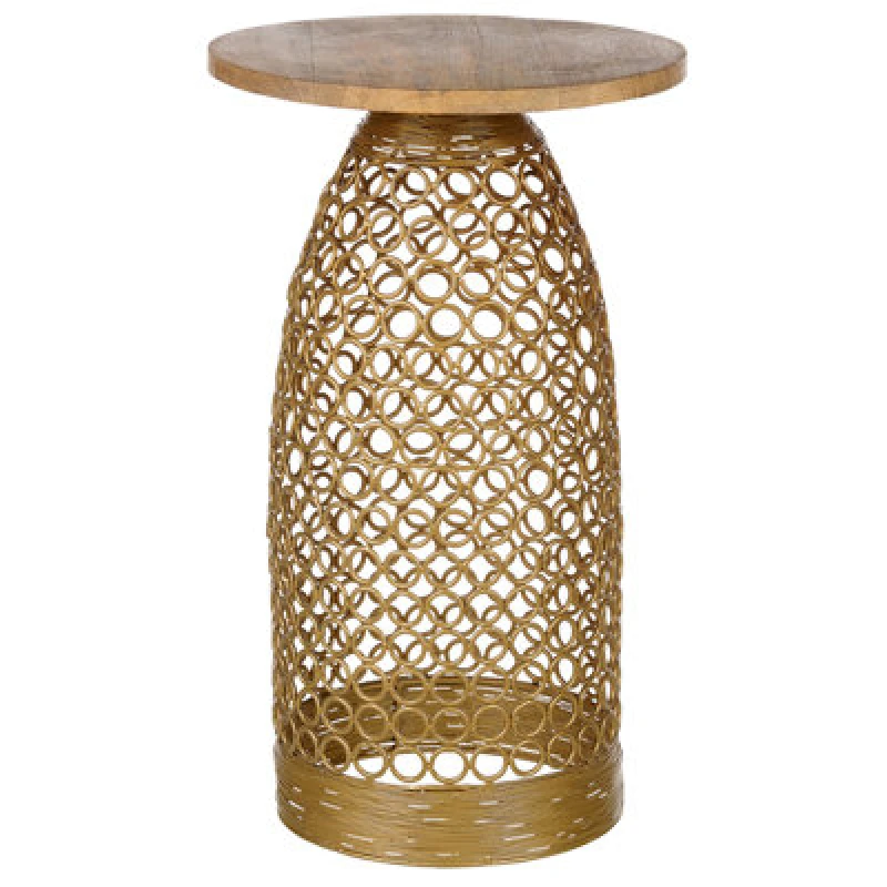 Image of Beliani Side Table Waihi Mango Wood Brown