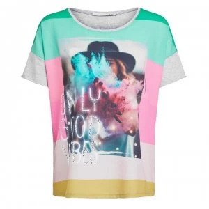 Image of Oui Good Vibes T-Shirt - Grey Red 0923