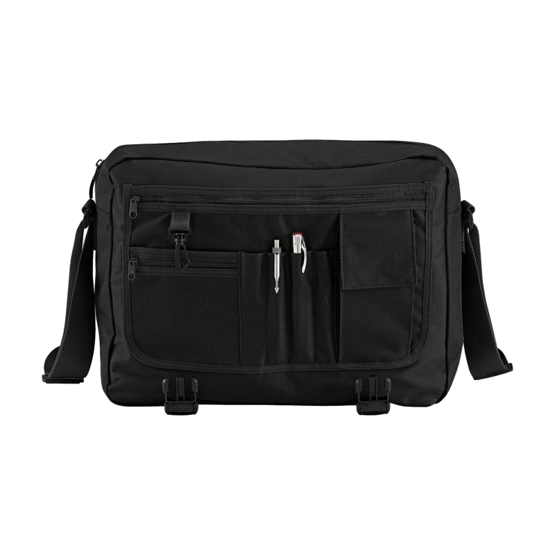 Image of Bagbase Plain Messenger Bag Black unisex