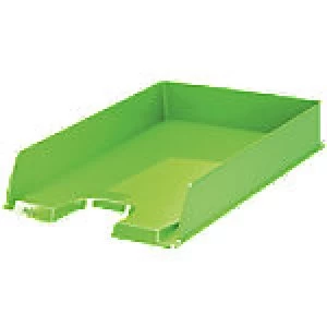Image of Rexel Letter Tray Choices Plastic Green 25.4 x 35 x 6.1 cm