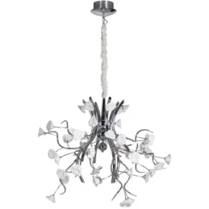 Image of Rosaluci Pendant Ceiling Light Chrome White