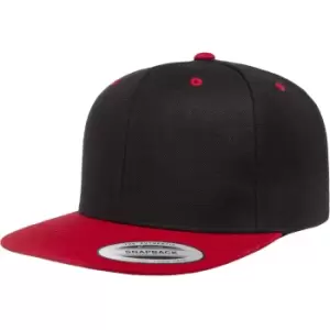 Image of Flexfit Unisex Two Tone Classic Snapback Cap (One Size) (Black/Red)