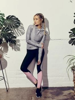Image of Dare 2b Laura Whitmore Upgraded Lightweight Fitness Tights - Black/Pink, Size 8, Women