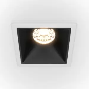 Image of Maytoni Alfa LED Square Dimmable Recessed Downlight White, Black, 450lm, 3000K