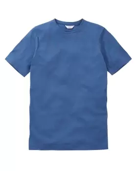 Image of Cotton Traders Short Sleeve Crew Neck Base Layer Top in Blue