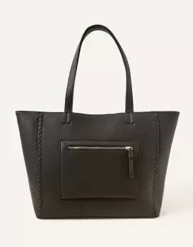 Image of Accessorize Womens Front Pocket Tote Bag Black