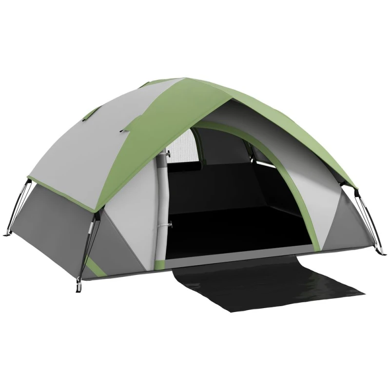 Image of Outsunny Outsunny 4-5 Man Camping Tent - 3000mm Waterproof - Green