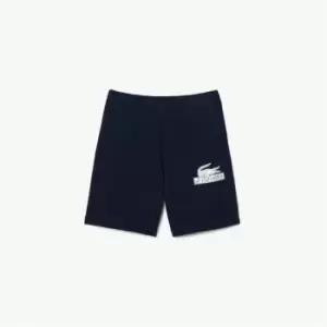 Image of Lacoste Fleece Shorts Mens - Blue