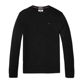 Image of Tommy Jeans Original Long Sleeve T Shirt - Black