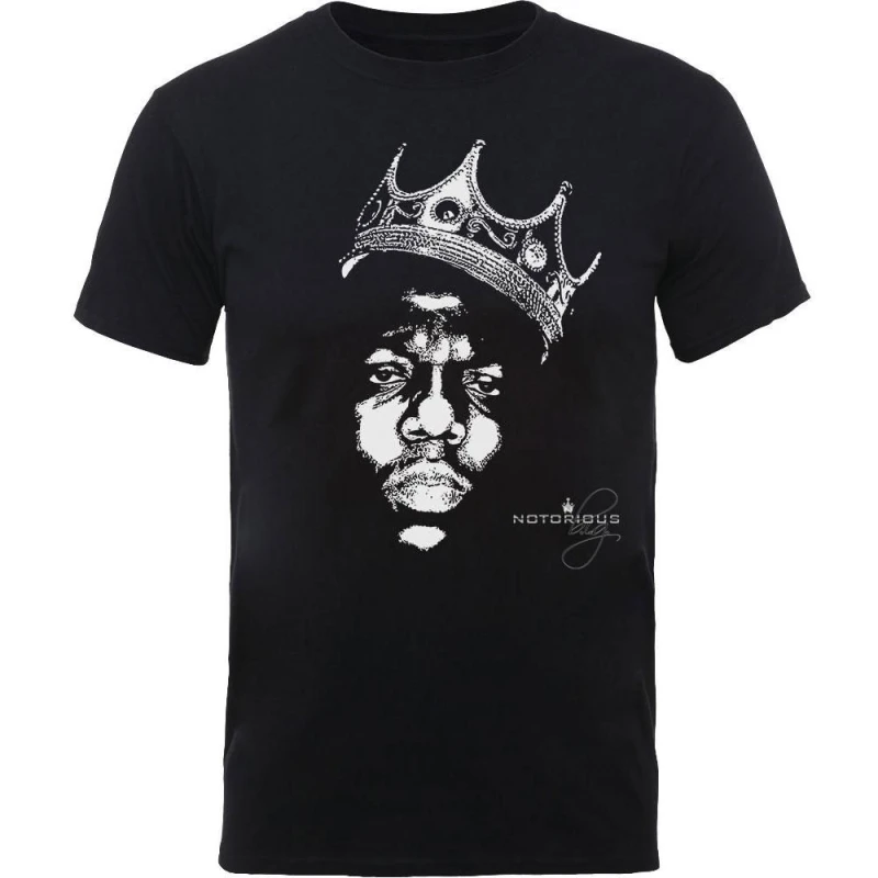 Image of Notorious B.I.G. Mens Crown T-Shirt in Black Size: Small Black Male S