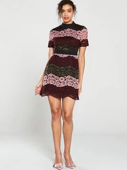 Image of Ted Baker Jaseyy Elegant Lace Dress, Oxblood, Size 5=16, Women