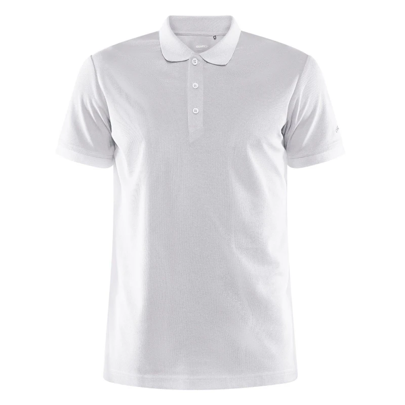 Image of Craft CRAFT Men Core Unify Polo Shirt in White Size: Small White S Male 5063377069785
