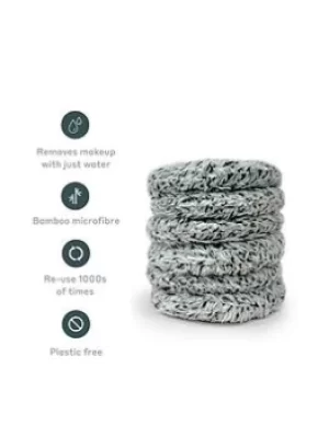 Image of Magnitone WipeOut Swipes Bamboo Microfibre Reusable Makeup Remover Pads (6 Pack), One Colour, Women