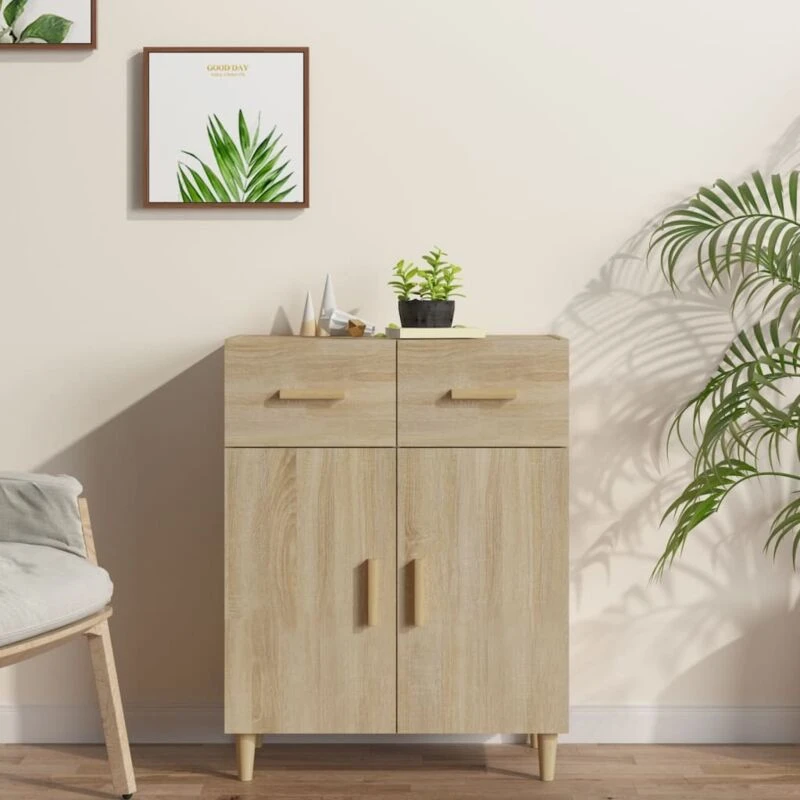 Image of VIDAXL Sideboard Sonoma Oak 69.5x34x90cm Engineered Wood Vidaxl 8720286972472