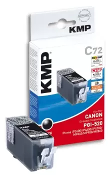 Image of KMP C72 ink cartridge Black