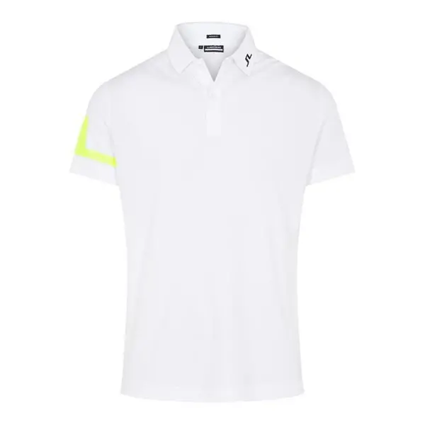 Image of J Lindeberg Heath Regular Fit Golf Polo Short Sleeve Performance Polos Small White 36145427350
