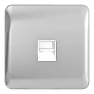 Image of Schneider LSD Data Telephone Single BT Master White Insert Polished Chrome - GGBL7061WPC