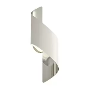 Image of Wall Lamp Small, 1 x 8W LED, 3000K, 640lm, White, Polished Chrome - Luminosa Lighting