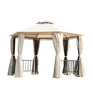 Image of OutSunny Gazebo 84C-052CF Beige 2800 x 2000 x 2000 mm