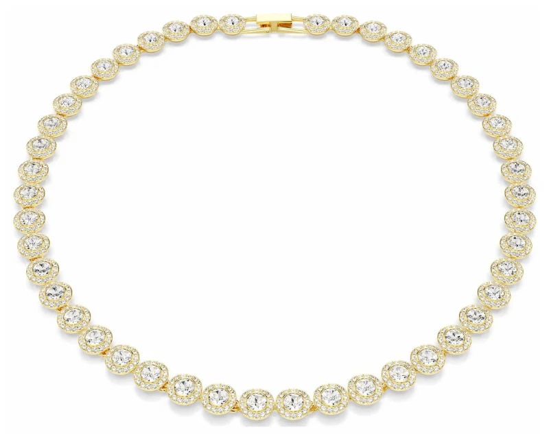 Image of Swarovski 5720505 Una Angelic Necklace Round Cut White 18k Jewellery