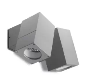 Image of Icaro 2 Light Outdoor Wall Light Grey IP44, GU10